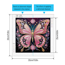 Load image into Gallery viewer, Diamond Painting - Partial Special Shaped - Black background butterfly (30*30CM)