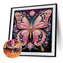 Load image into Gallery viewer, Diamond Painting - Partial Special Shaped - Black background butterfly (30*30CM)