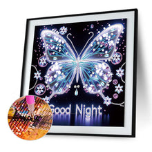 Load image into Gallery viewer, Diamond Painting - Partial Special Shaped - Black background butterfly (30*30CM)