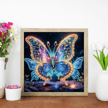 Load image into Gallery viewer, Diamond Painting - Partial Special Shaped - Black background butterfly (30*30CM)