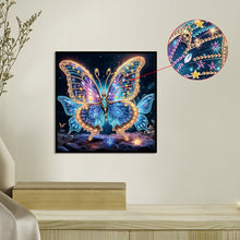 Load image into Gallery viewer, Diamond Painting - Partial Special Shaped - Black background butterfly (30*30CM)