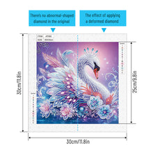 Load image into Gallery viewer, Diamond Painting - Partial Special Shaped - Swan (30*30CM)