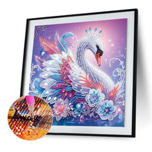 Load image into Gallery viewer, Diamond Painting - Partial Special Shaped - Swan (30*30CM)