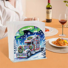 Load image into Gallery viewer, Christmas Acrylic DIY 5D Diamond Art Painting Napkin Holder Set Home Table Decor