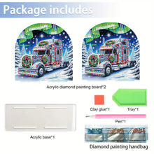 Load image into Gallery viewer, Christmas Acrylic DIY 5D Diamond Art Painting Napkin Holder Set Home Table Decor