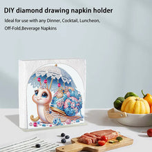 Load image into Gallery viewer, Christmas Acrylic DIY 5D Diamond Art Painting Napkin Holder Set Home Table Decor