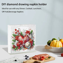 Load image into Gallery viewer, Christmas Acrylic DIY 5D Diamond Art Painting Napkin Holder Set Home Table Decor