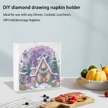 Load image into Gallery viewer, Christmas Acrylic DIY 5D Diamond Art Painting Napkin Holder Set Home Table Decor