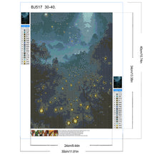 Load image into Gallery viewer, Diamond Painting - Full Round - Late night forest fireflies (30*40CM)