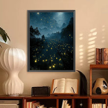 Load image into Gallery viewer, Diamond Painting - Full Round - Late night forest fireflies (30*40CM)