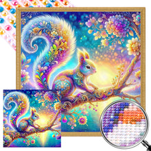 Load image into Gallery viewer, AB Diamond Painting - Full Round - Squirrel by the crystal lake (40*40CM)