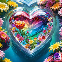 Load image into Gallery viewer, AB Diamond Painting - Full Round - Colorful crystal heart (40*40CM)