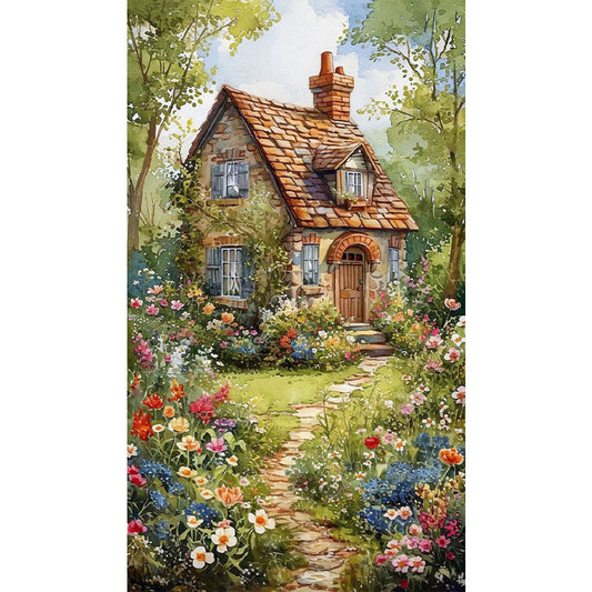 AB Diamond Painting - Full Round - Wooden cabin (40*70CM)