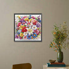 Load image into Gallery viewer, Diamond Painting - Partial Special Shaped - Flower bouquet (30*30CM)