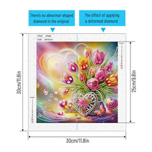 Load image into Gallery viewer, Diamond Painting - Partial Special Shaped - Flower bouquet (30*30CM)