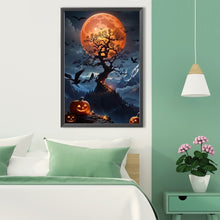 Load image into Gallery viewer, Diamond Painting - Full Round - Tree under Halloween night (40*60CM)