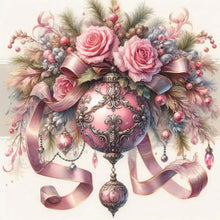 Load image into Gallery viewer, Diamond Painting - Full Round - Christmas pink rose ball (40*40CM)
