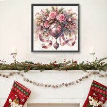 Load image into Gallery viewer, Diamond Painting - Full Round - Christmas pink rose ball (40*40CM)