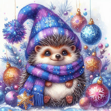 Load image into Gallery viewer, Diamond Painting - Full Round - Christmas hedgehog (40*40CM)