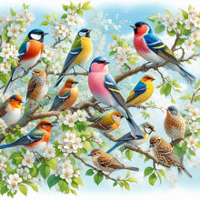 Load image into Gallery viewer, Diamond Painting - Full Round - Flower tree bird (40*40CM)