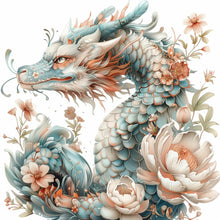 Load image into Gallery viewer, Diamond Painting - Full Round - Peony scale dragon (40*40CM)
