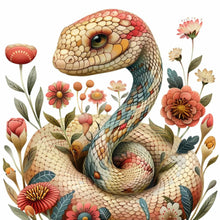 Load image into Gallery viewer, Diamond Painting - Full Round - Snake in the flower field (40*40CM)
