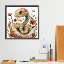 Load image into Gallery viewer, Diamond Painting - Full Round - Snake in the flower field (40*40CM)