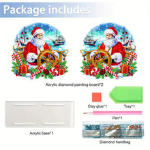 Load image into Gallery viewer, Acrylic Christmas Double Sided Nutcracker Diamond Art Storage Rack for Beginners