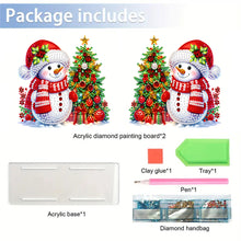 Load image into Gallery viewer, Acrylic Christmas Double Sided Nutcracker Diamond Art Storage Rack for Beginners