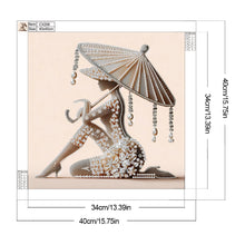 Load image into Gallery viewer, Diamond Painting - Partial Special Shaped - Elegant lady with pearls (40*40CM)