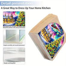 Load image into Gallery viewer, Christmas Acrylic DIY 5D Diamond Art Painting Napkin Holder Set Home Table Decor