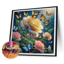 Load image into Gallery viewer, 4Pcs Partial Special Diamond Painting Set - Butterfly flower (40*40CM)