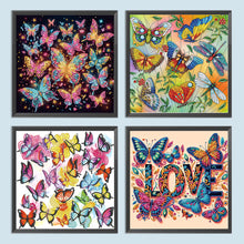 Load image into Gallery viewer, 4Pcs Partial Special Diamond Painting Set - Flying butterfly (30*30CM)