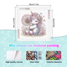 Load image into Gallery viewer, Diamond Painting - Partial Special Shaped - Unicorn (30*30CM)