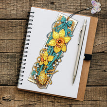 Load image into Gallery viewer, 3Pcs Special Shaped Flowers Diamond Painting Bookmark Making Kit for Home Office