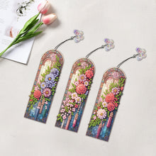 Load image into Gallery viewer, 3Pcs Special Shaped Flowers Diamond Painting Bookmark Making Kit for Home Office