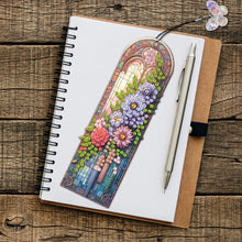 Load image into Gallery viewer, 3Pcs Special Shaped Flowers Diamond Painting Bookmark Making Kit for Home Office