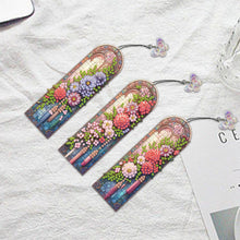 Load image into Gallery viewer, 3Pcs Special Shaped Flowers Diamond Painting Bookmark Making Kit for Home Office