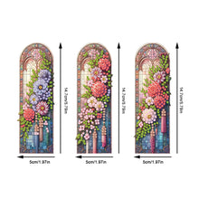Load image into Gallery viewer, 3Pcs Special Shaped Flowers Diamond Painting Bookmark Making Kit for Home Office