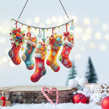 Load image into Gallery viewer, Acrylic Christmas Socks Diamond Painting Hanging Pendant for Garden Window Decor