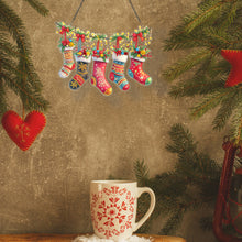 Load image into Gallery viewer, Acrylic Christmas Socks Diamond Painting Hanging Pendant for Garden Window Decor