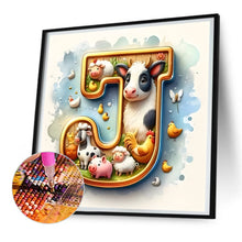 Load image into Gallery viewer, Diamond Painting - Full Round - Cow letter J (30*30CM)