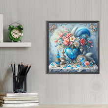 Load image into Gallery viewer, AB Diamond Painting - Full Round - Blue Still Life with Flowers (40*40CM)