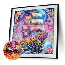 Load image into Gallery viewer, Diamond Painting - Partial Special Shaped - Framed Sailboat (30*30CM)