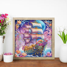 Load image into Gallery viewer, Diamond Painting - Partial Special Shaped - Framed Sailboat (30*30CM)