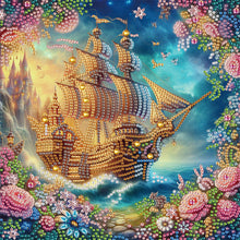 Load image into Gallery viewer, Diamond Painting - Partial Special Shaped - Framed Sailboat (30*30CM)