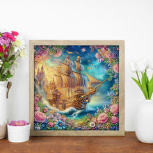 Load image into Gallery viewer, Diamond Painting - Partial Special Shaped - Framed Sailboat (30*30CM)