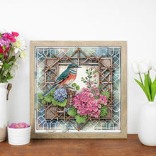 Load image into Gallery viewer, Diamond Painting - Partial Special Shaped - Framed Flowers and Birds (30*30CM)
