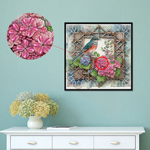 Load image into Gallery viewer, Diamond Painting - Partial Special Shaped - Framed Flowers and Birds (30*30CM)
