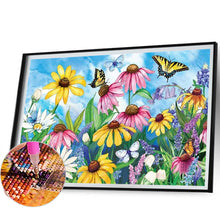 Load image into Gallery viewer, Diamond Painting - Full Round - Butterfly flowers (60*40CM)